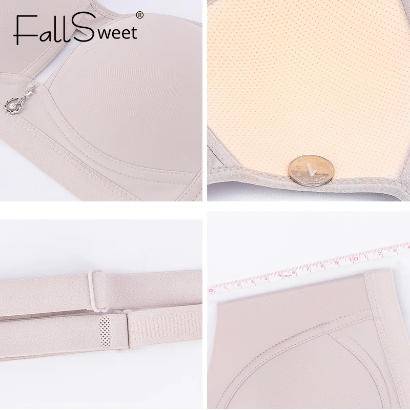 FallSweet Seamless Push Up Bra for Woman Wireless Plus Size Bras with Pendant Women's Intimates No Pads Breathable Brassiere 4