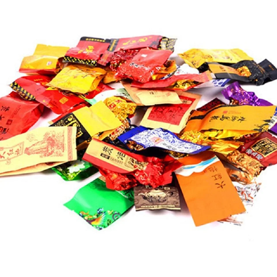 28 Different Tea Package Bags Including Oolong Pu-erh Green Tea Flower Gift 250g Chinese Vacuum Plastic package Bags tea package bags