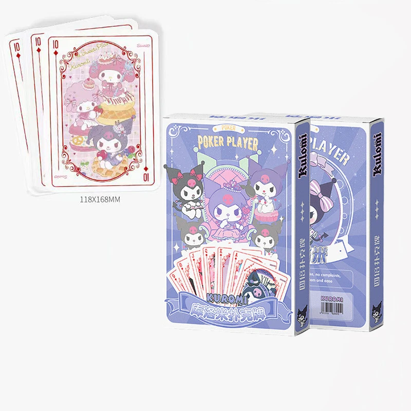 

118*168MM Sanrios Kuromi Cinnamoroll Waterproof Large Playing Cards Poker Club Cards Board Games Anime Card collection Present