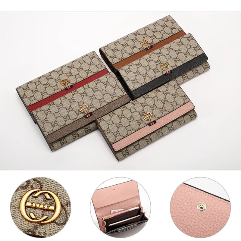 Women's Wallet 2024 New Fashion Wallet Long Design Large Capacity Luxury Wallet Multi functional Card Seat Clutch Handbag 7-5