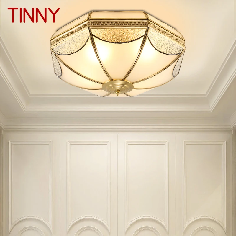

TINNY Nordic Light Luxury Brass Ceiling Lamp Modern Vintage Creative LED Hanging Fixtures Decor For Home Living Bedroom