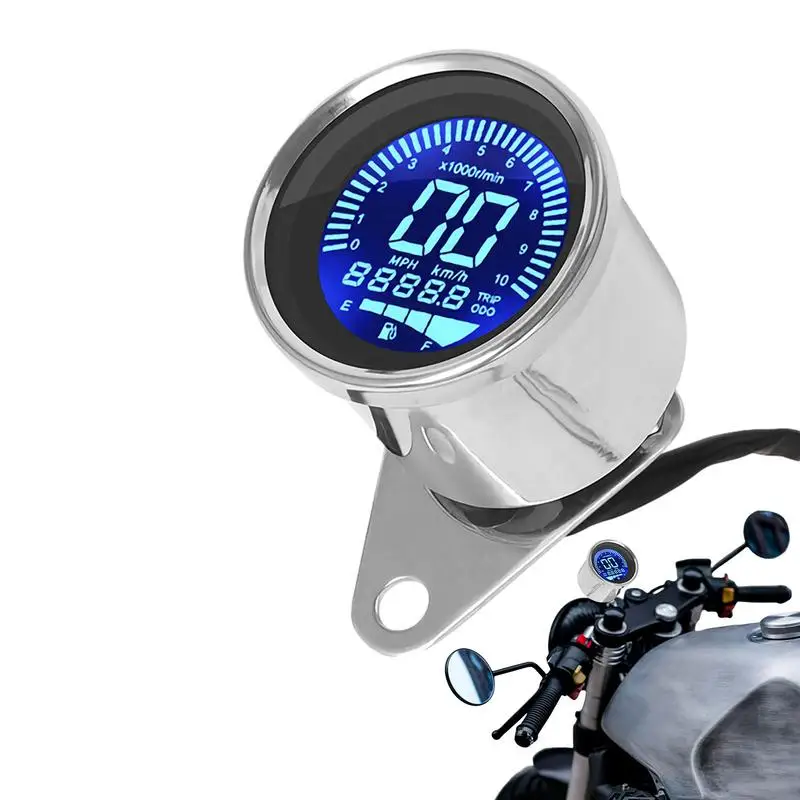 

LCD Digital Display Waterproof Motorbike Gauge Vintage Motorcycle Speedometer Motorcycle Digital Dash Oil Level Meter For Autos