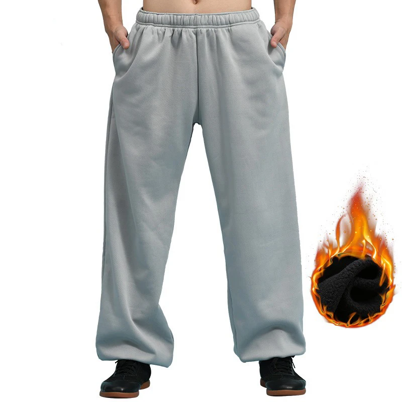 Winter Thicken Tai Chi Pants Wushu Clothing Kung Fu Trousers Martial Art Uniform Breathable Elastic Waist
