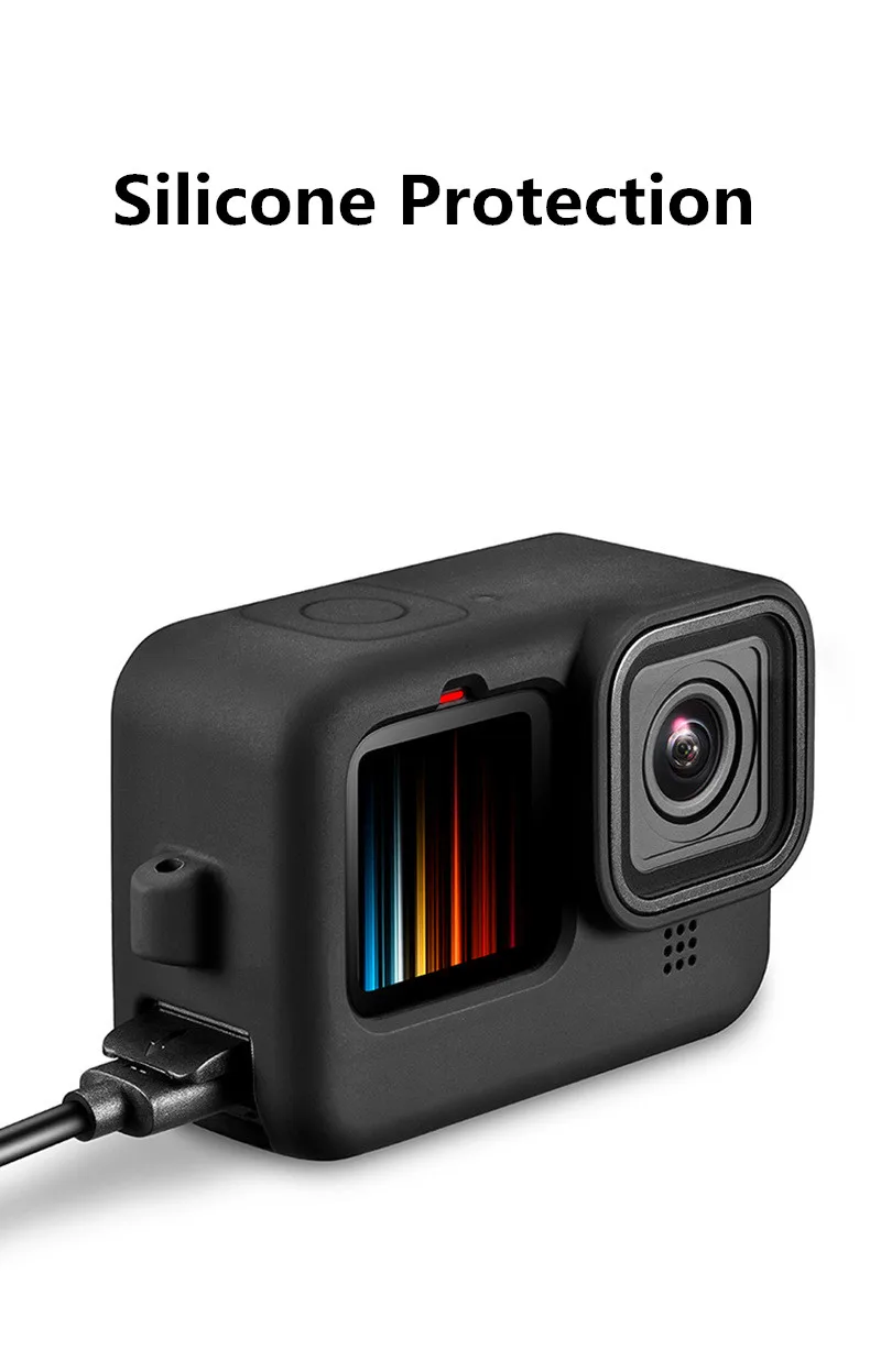 Ersatz-Seitentür für GoPro Hero 12/11/10/9, schwarz, staubdicht, Durchgang der Batterieabdeckung, Anschluss, Reparaturteil, Kamerazubehör – Detail 5