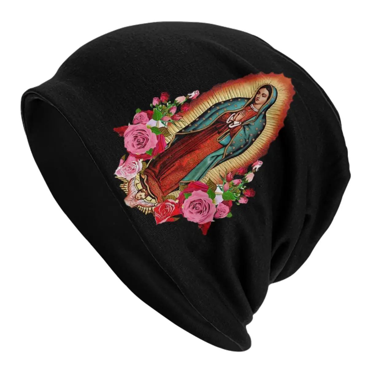 

Women Men Our Lady Of Guadalupe Virgin Mary Beanies Outfits Bonnet Knit Hat Stylish Warm Hats Christmas Gift Idea