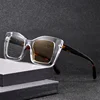 Luxury Ladies Oversized Photochromic Reading Glasses Fashion Trend Anti Blue Light Far Sight Finished Color Changing Sunglasses 2