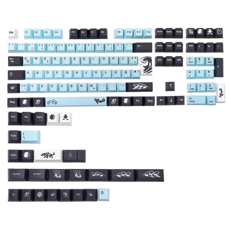 

134 Keys Mizu Dye Sub Keycaps Cherry PBT Keycap Set for 61/64/68/71/84/87/96/980/104/108 Mechanical Keyboard