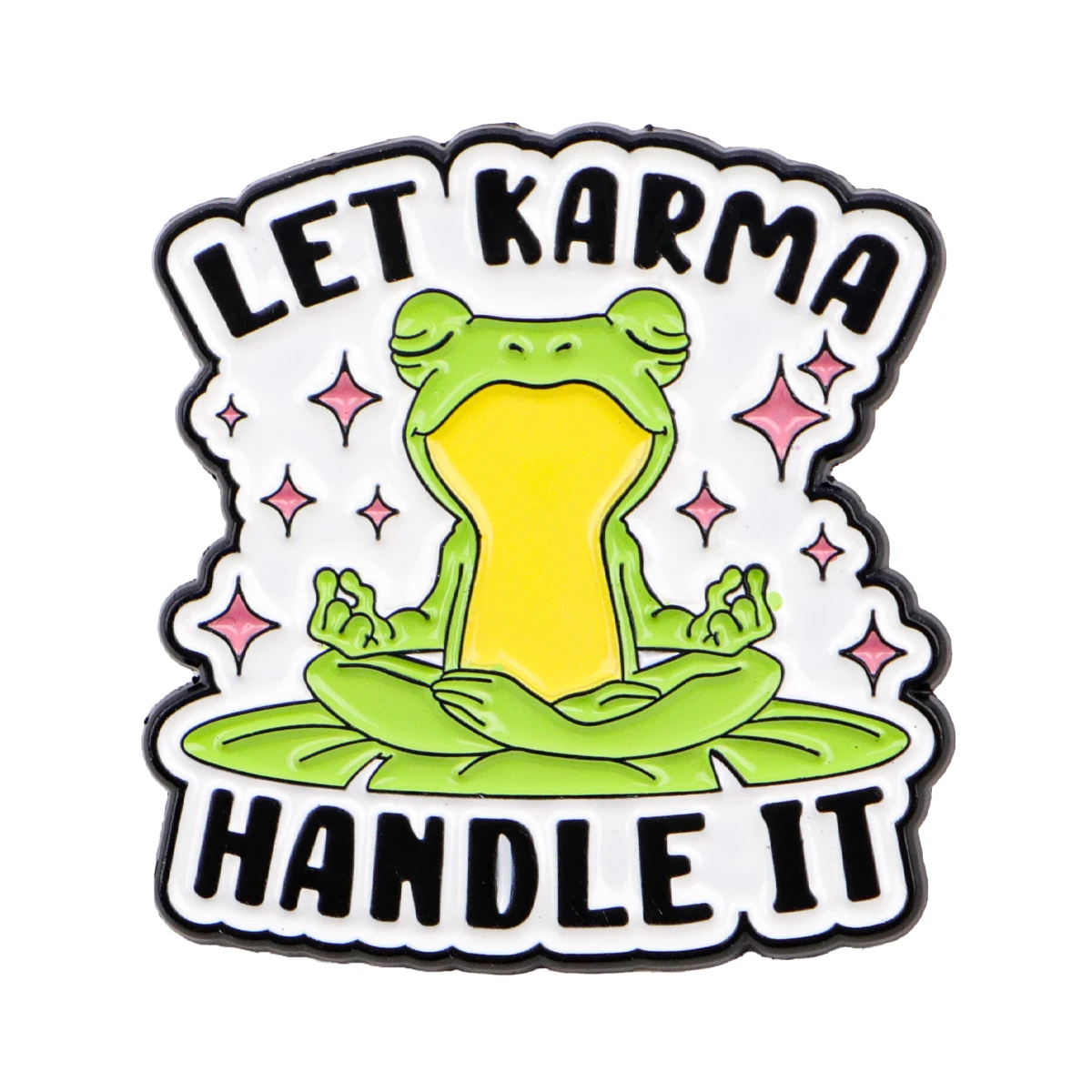 Funny Frog Karma Enamel Pin 6