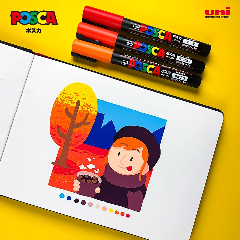 Uni Posca Paint Markers Acrylic PC-1M/3M/5M/8K/17K Colors Graffitti Drawing Advertising poster Stationery Art Supplies acrylic paint markers paint marker pen paint marker pens permanent markers permanent marker pen permanent marker white marker pens pen marker color marker pens markers pen marker pens marker pen art marker pens art markers sketching markers blender markers manga markers manga marker pen felt tip markers felt markers metallic markers pens