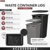 Double Pull Out Under Cabinet Trash Can w/Soft-Close, 35 Qt Garbage Bin for 15" x 1.5" Face Frame, Silver 5