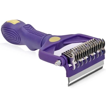 Professional 2-in-1 Pet Comb Cat Brush Dog Brush Grooming Comb Dog Grooming Comb Remove Fleas Knot-Open Hair Removing Tools 1