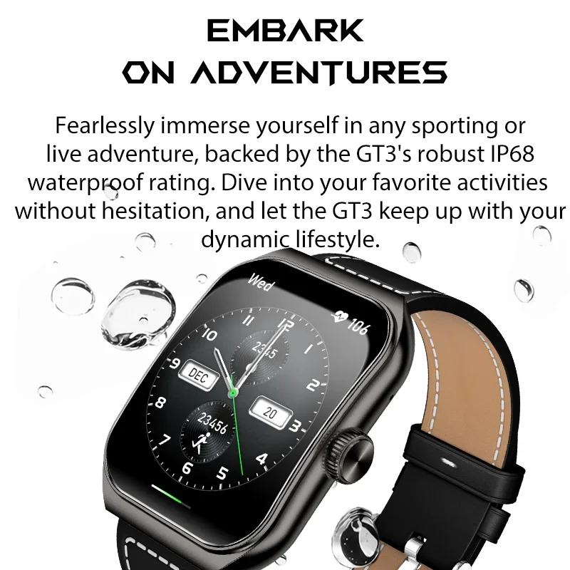 [World Premiere]Global Version BLACKSHARK GT3 Smart Watch 1.96'' Curved Amoled Display Support Bluetooth Call 100+ Sport Modes