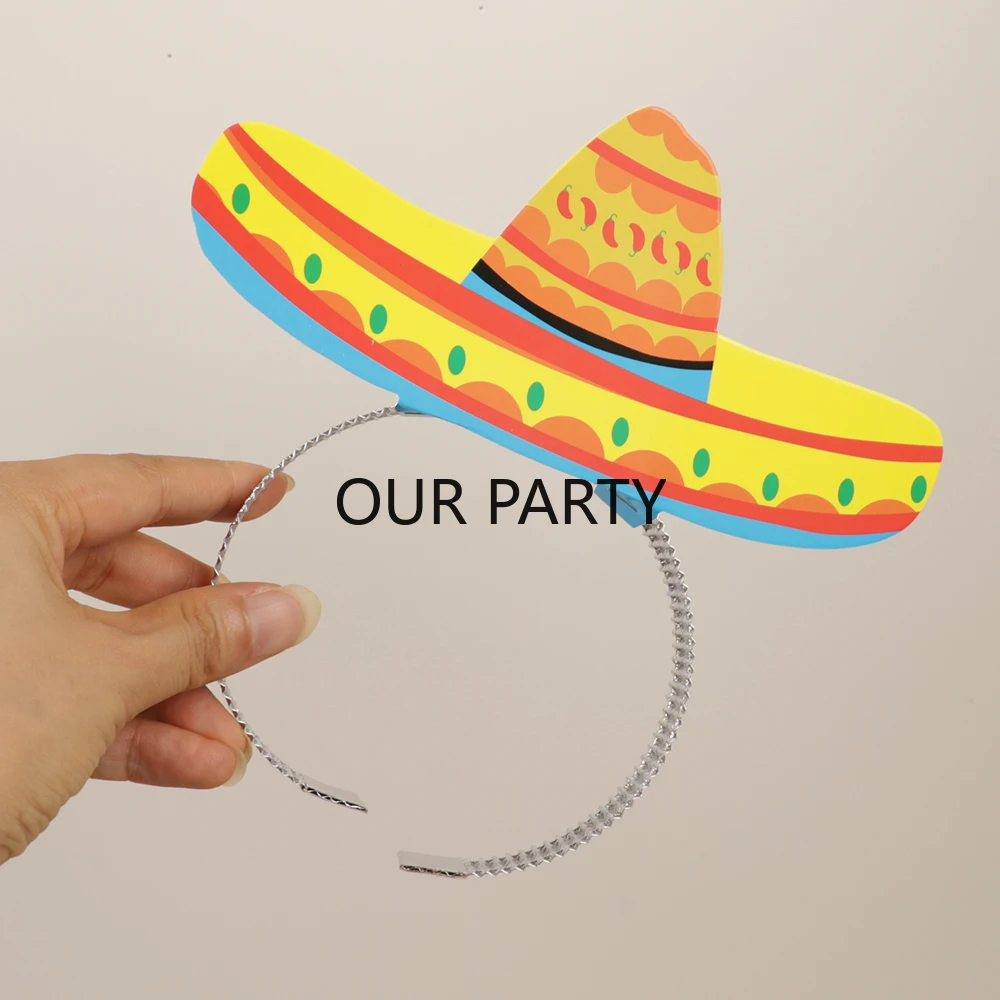 12 Stück Sombrero Stirnbänder - Bunte Mexiko Party Hüte Für Fiesta & Karneval