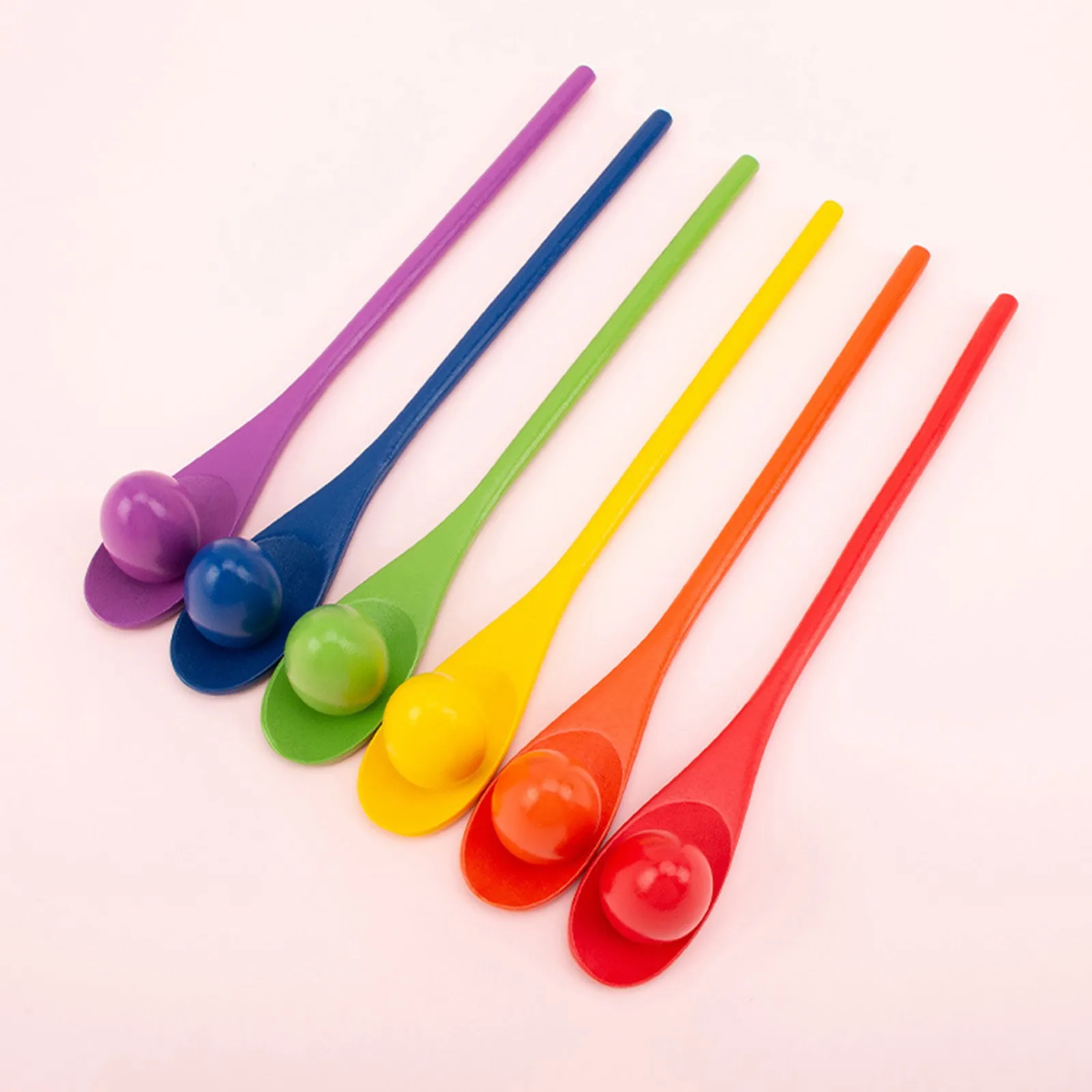 6 Players Carnival Game Egg And Spoon Relay Game For Kids & Adults Holiday Outdoor Yard Easter Egg Hunt Kid Magnets Building