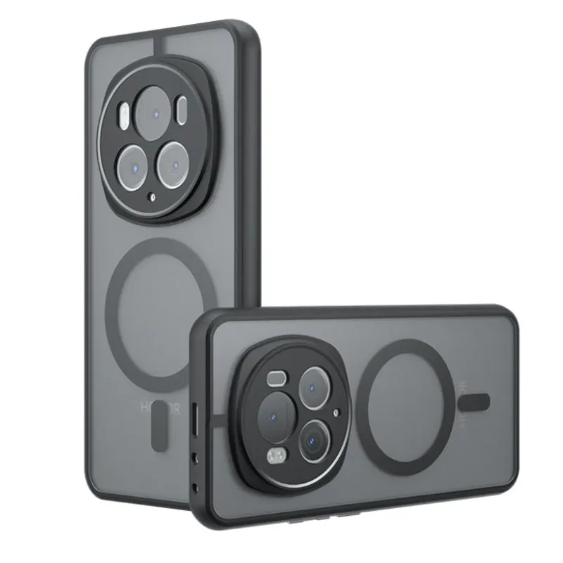 Magsafe Shockproof Acrylic Phone Case with Hard Bumper and Magnetic Shell - Matte Finish