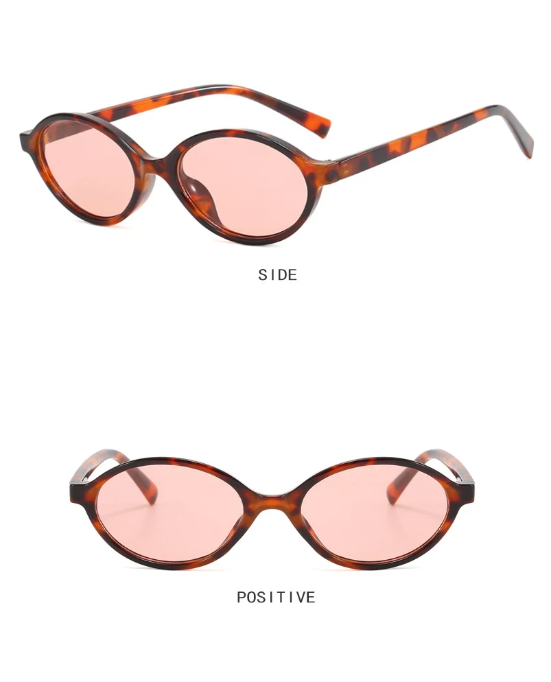 Vintage Ovale Sonnenbrille Frauen Mode Sonnenbrille für Weibliche Sexy Damen Kleine Rahmen Runde Brillen – Detail 7