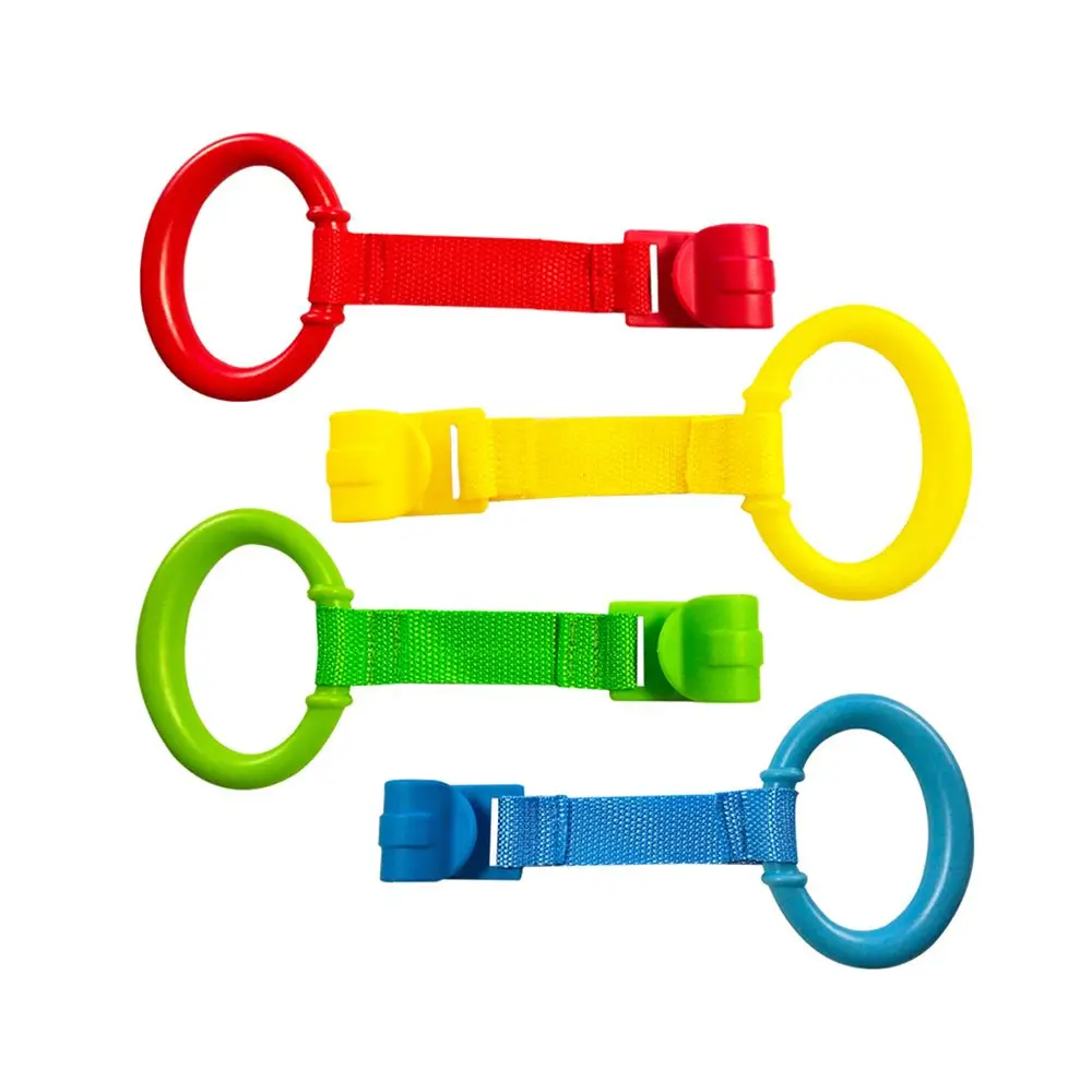 1/4PCS Pull Ring Baby Toys Pendants Bed Rings Hooks Help Baby Stand For Playpen Crib Hooks General Use baby playpen hooks