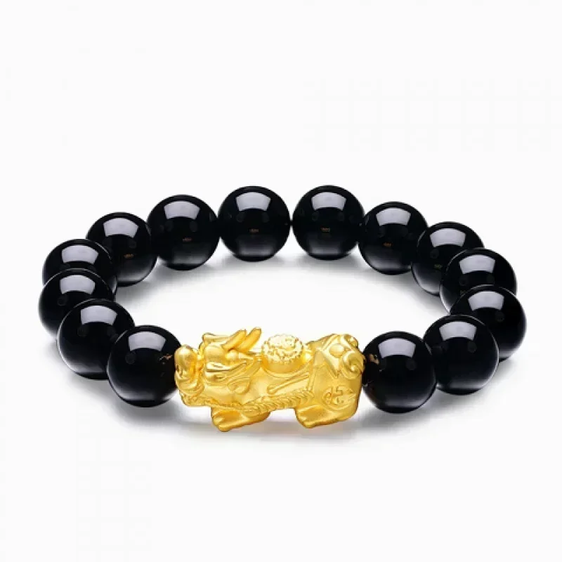 High quality mens bracelet gold AU999 dragon brand bracelet 24K pure gold exquisite watch chain domineering gift for dad