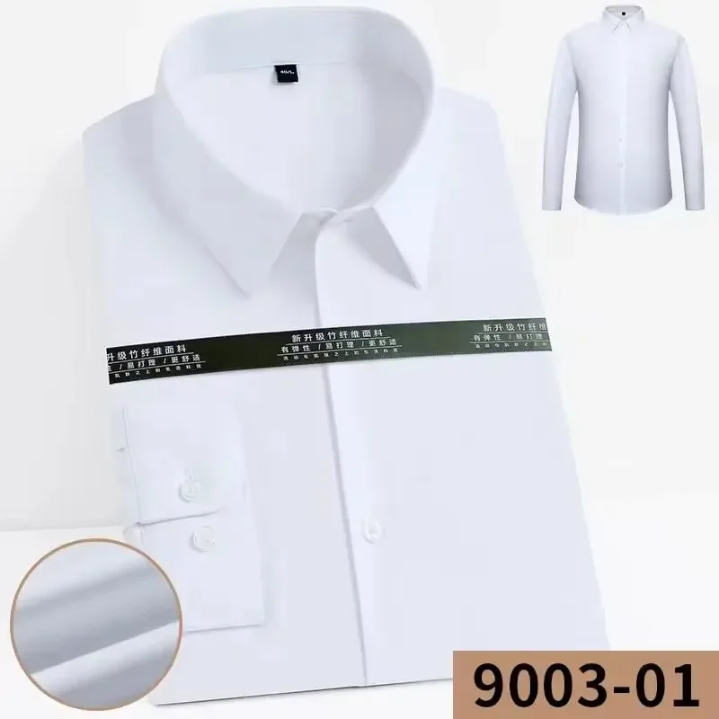 Bamboo Fiber Long Sleeve Men Regular Fit Microfiber Material Non-iron Professional Casual Dress Shirts Pure Colors dress shirts,men casual shirts