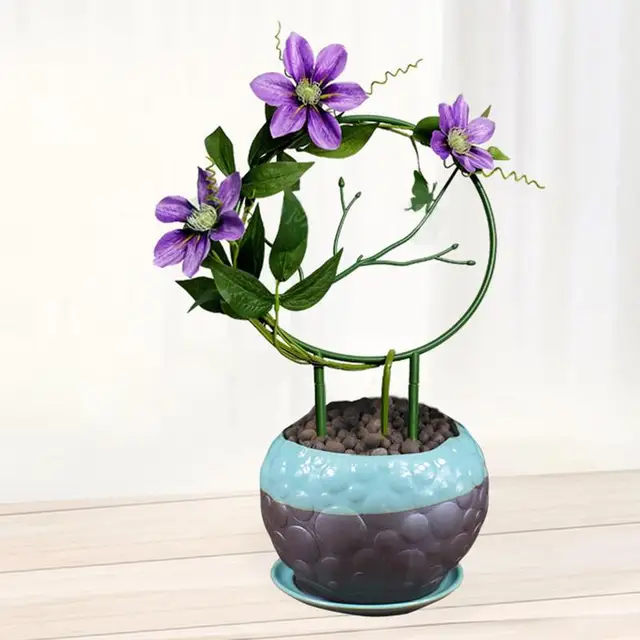 Kis Rácsos Vonzó Hegymászó Növény Rács 5Db Rozsdaálló Növényi Támogatás Cserepes Mászó Virágok Zöldségszőlő - Image 2