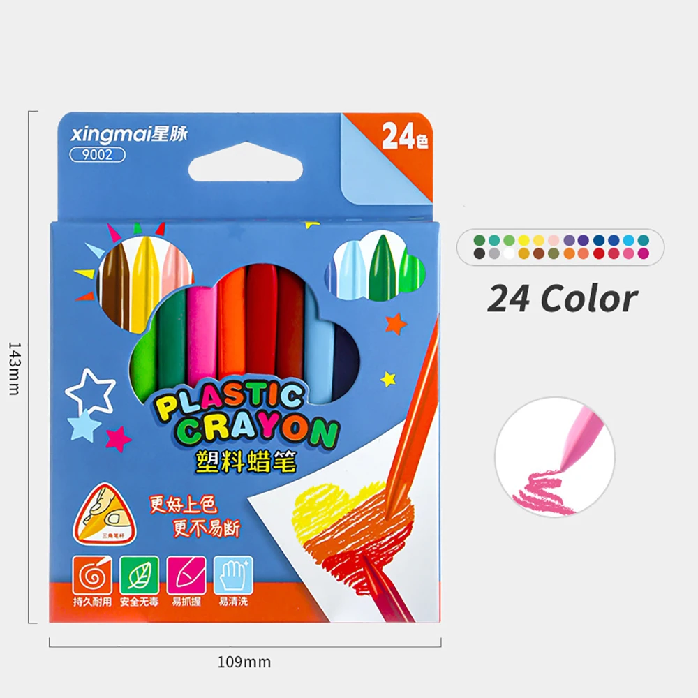 12/24/36 Colors Washable Non-Toxic Crayon Set for Kids Toddlers Coloring  Art Supplies Safe for Babies Children Gifts for Kids - AliExpress