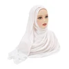 Châles en coton rayonne pour femmes musulmanes, Hijab Modal, écharpe unie, grande taille, Turban islamique, bandeau 190x85cm