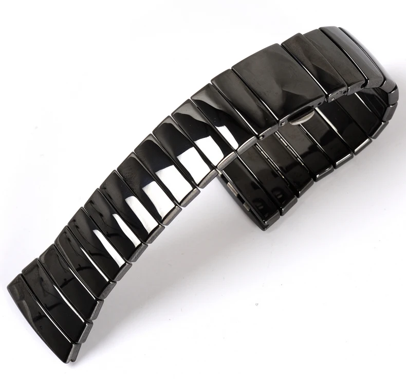 High-Quality Black Ceramic Watch Strap - Elegant Bracelet