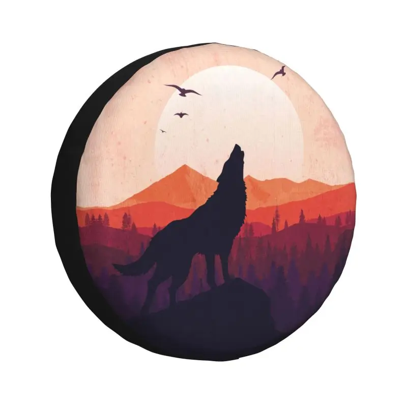 

Animal Wolf Tire Cover 4WD 4x4 SUV Spare Wheel Protector for Jeep Toyota Mitsubishi 14" 15" 16" 17" Inch