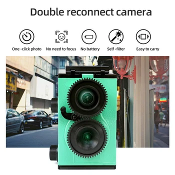 Fotografia retrò Hobby Assemblaggio di fotocamera punto e scatto XFILM Fotocamera a doppio riflessione 135 Fotocamera a pellicola da 35 mm Fotocamera spot