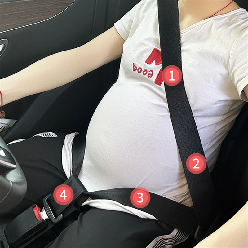 Pregnancy Belly Support Belt Car Seat Support Belt Car Seat Safety Belly Support Belt For Pregnant Woman Maternity Moms Belly Unborn Baby Protector Adjuster Extender Accessories