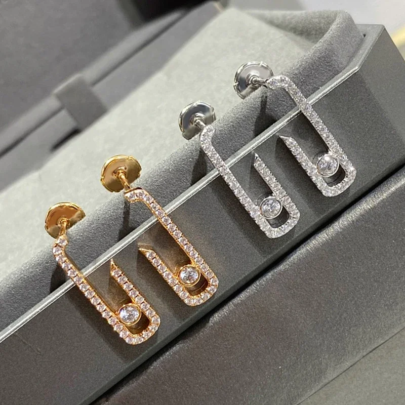 

Женские серьги из серебра 925 пробы, с одним бриллиантом