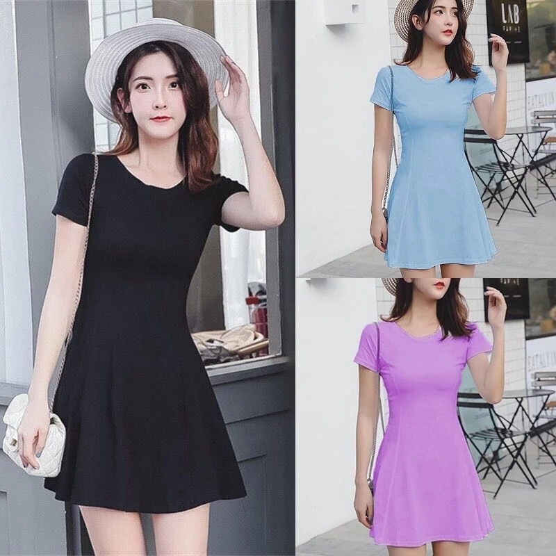 

Women's Korean-style mid-length skirt wild dress
