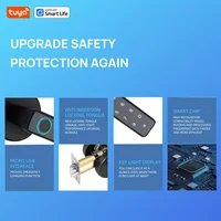 Tuya Bluetooth Biometric Electronic Lock Smart Fingerprint Password App Unlock Intelligent Door Handle Lock Home Security - Image 6