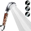 New 3 Functions High Pressure SPA Shower Head Water Saving Handheld Rainfall Bathroom Accessories Anion Filter Shower 1
