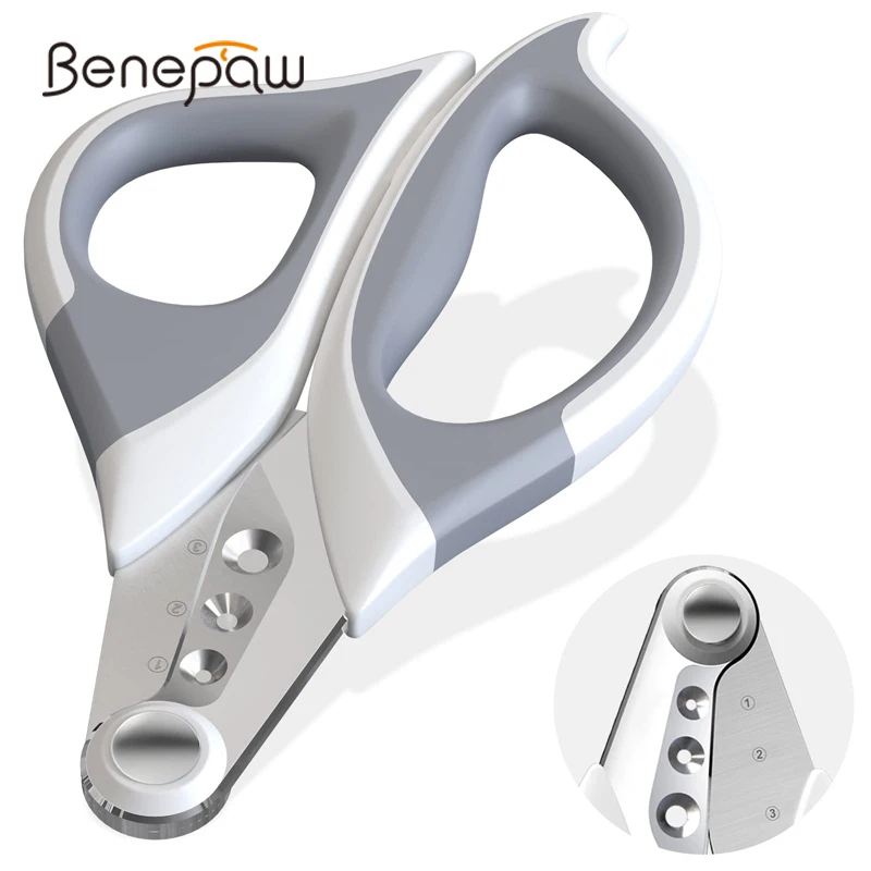 Benepaw Professional Pet Nail Clippers 3 Cutting Holes Cat Claw Trimmer