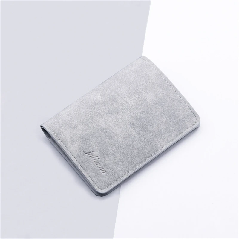 Unisex Fashionable Multi-Card Holder Wallet - Two-Fold Design in Black/Gray