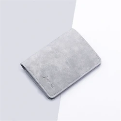 Unisex Fashionable Multi - Card Holder Wallet - Two - Fold Design in Black/Gray (Grey)