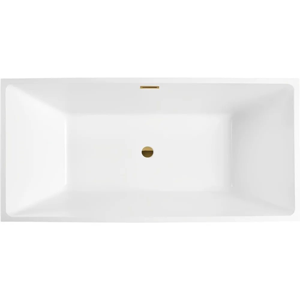 59" X 30" Acrylic Freestanding Bathtub | Home Improvement Bathtubs with Contemporary Design for Soaking and Bathing 5