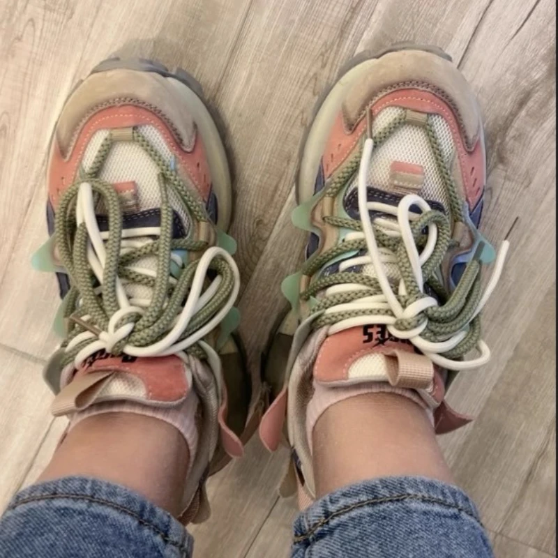 Koznoy 4.5 سنتيمتر الهواء شبكة جلد طبيعي مكتنزة حذ...