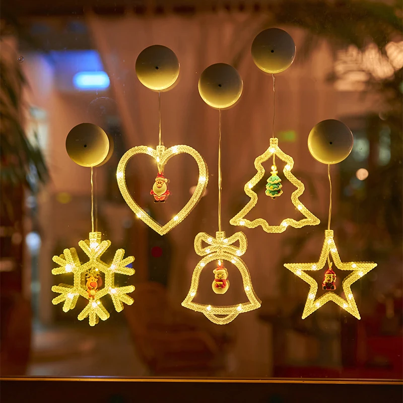 Christmas Lights Window with Suction Cups, Battery Window Light, Warm White, Suction Cup, Christmas Decoration Lights for Christ 3