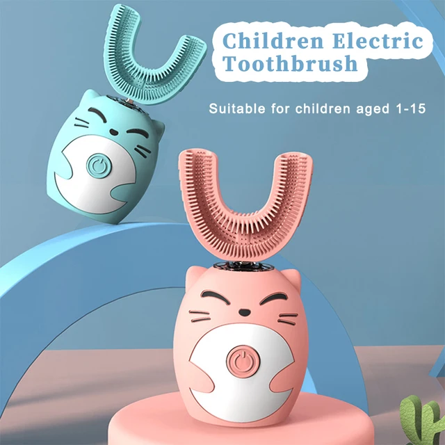 Child Electric Toothbrush 360 Degrees Automatic USB Rechargeable Cleaning Silicone Children Smart Kids U Shape Sonic Toothbrush 1