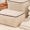Fabric Quilt Storage Bag with Handles Foldable Folding Storage Baskets Closet Organizer Home Storage Organization 2
