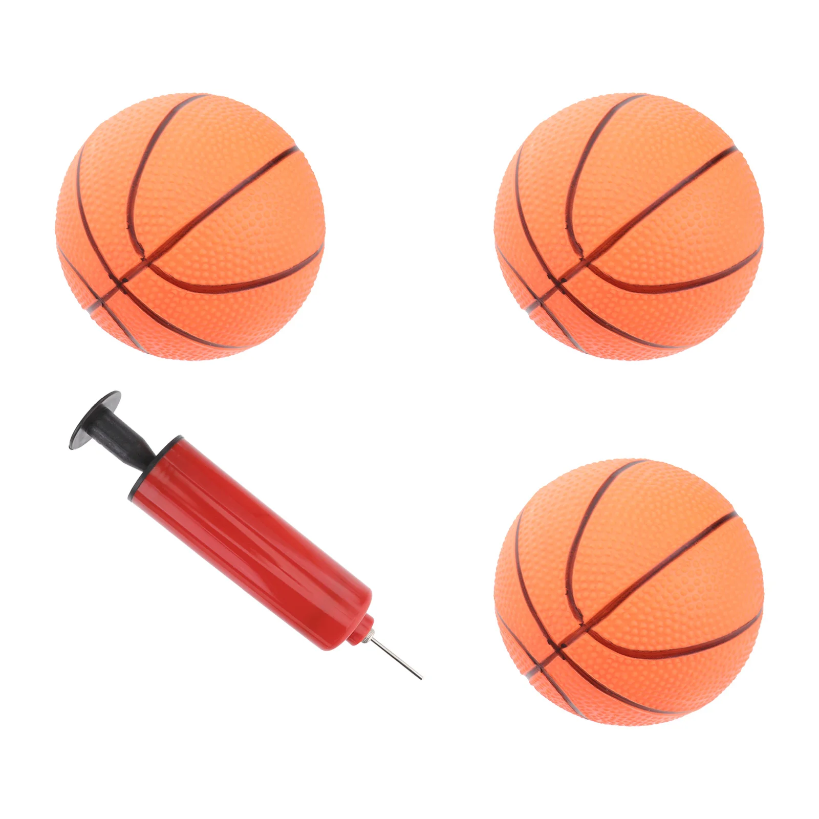 

Basketball, 3 of 4inch Rubber Basketball Set Basketball With Pump for Swimming Pools, Indoor and Outdoor, Parties