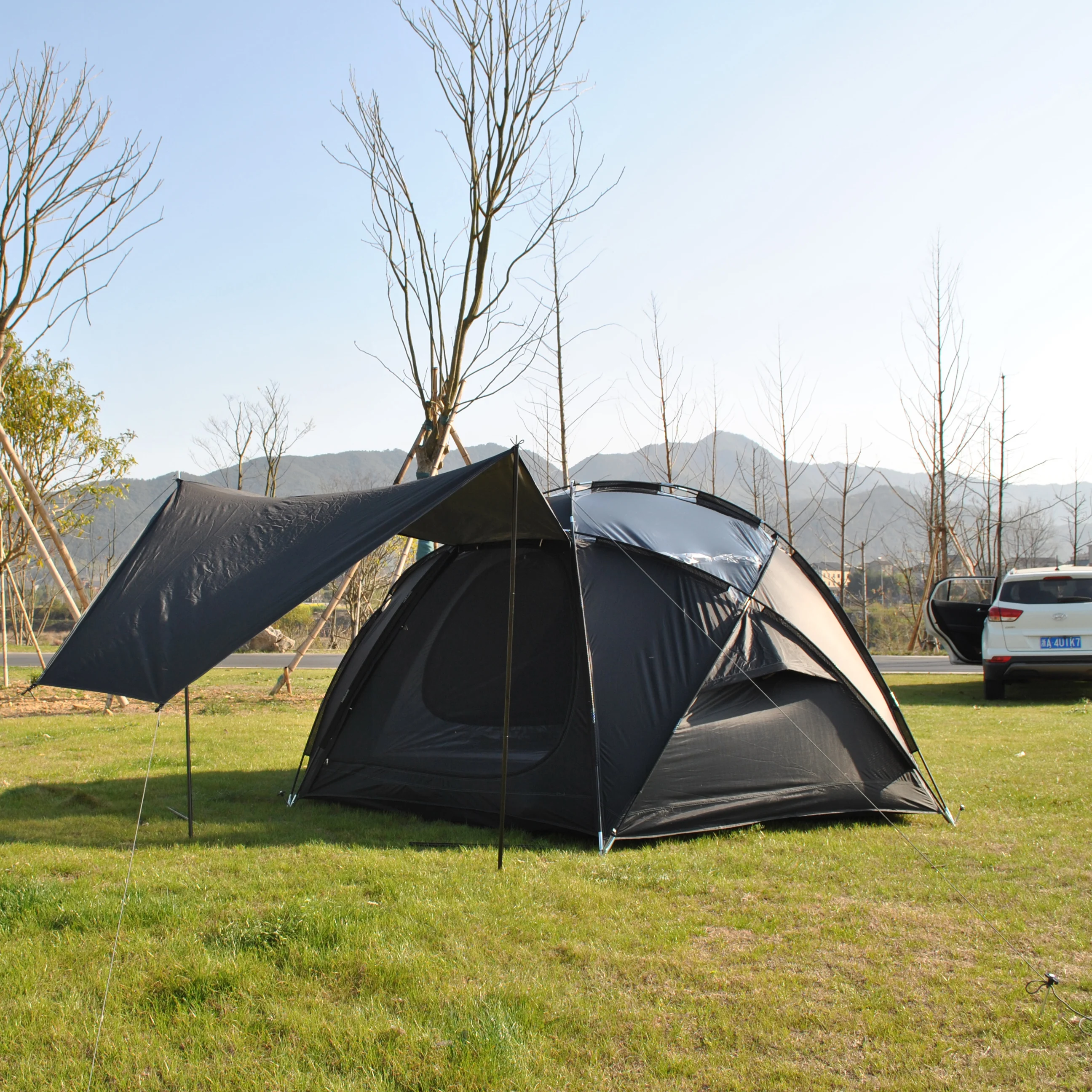Half Ball Tent for Group Picnic, Hemisphere Tent with Tarp