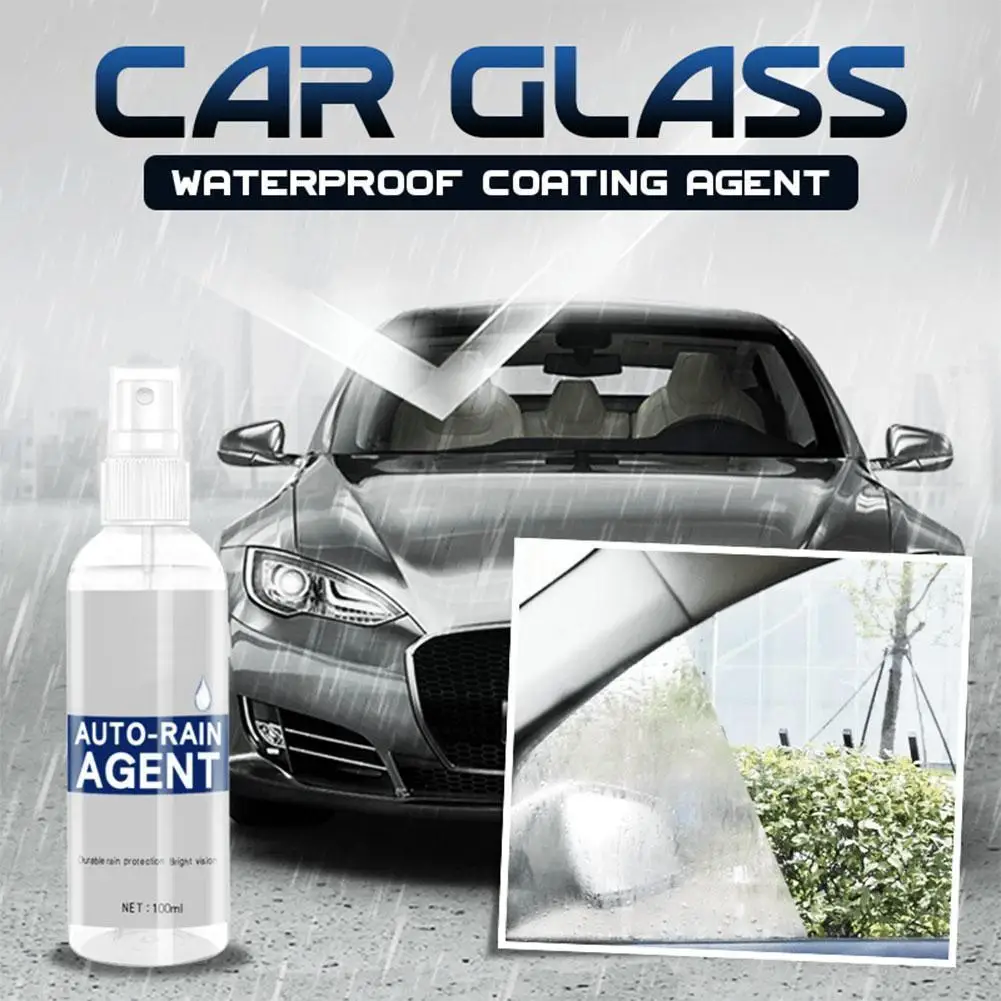 

100ml Rain Waterproof Coating Agent Hydrophobic Coating Liquid Crystal Mirror Plating Nano Glass Ceramic Spray Car Q9P2