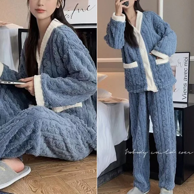 Velvet Pajama Set (Warm & Soft)