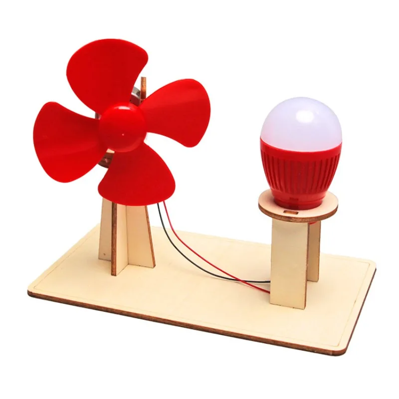 

Wooden Wind Generator Model Kids Science Toy Funny Technology Physics Kit Educational Toys for Children Learning Toy