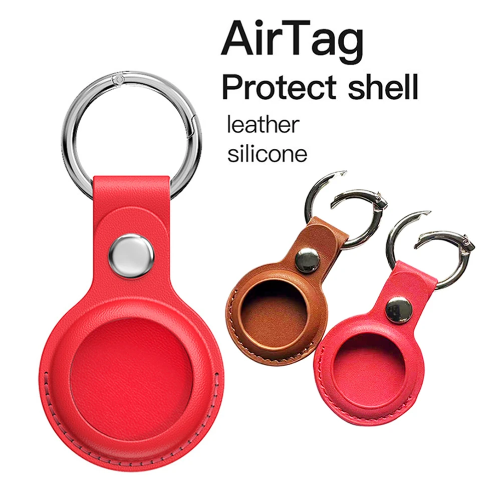 Per Apple Airtag Case Portachiavi In Pelle Cover Protettiva Per Air Tag Dog Tracker Locator Device Per Airtag Case Air Tag Llavero