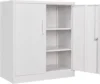 Metal Storage Cabinet with Doors and Shelves,Small Metal Cabinet with Lock, Garage Storage Cabinet,Lockable Storage Cabinet 1