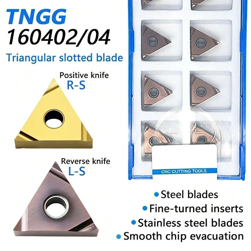 Feinbearbeitungs-Drehmeißel für Außendrehungen CNC-Drehmaschine TNGG160402R TNGG160404R TNGG160402L TNGG160404L zur Bearbeitung von Edelstahl oder Stahl